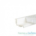 Perfil soporte para rejilla rebosadero piscina Blanco 00224