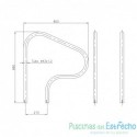 Pasamanos Astralpool para salida piscina 800 x 800 (empotrar)