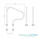 Pasamanos Astralpool para salida piscina 800 x 800 (pletina)