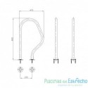 Pasamanos Astralpool para salida piscina 470 x 800 (pletina)